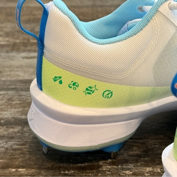 Nike Force Trout 9 Pro Cleats White Volt Aquarius Blue Men Size 7 FQ7941-100 NEW - Picture 11 of 14